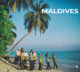 Vintage Photo Vintage des Maldives. femmes maldiviennes dansant sur la plage sur Bodu Boru