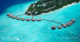 photo aérienne hôtels des îles Maldives