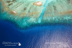 Récifs de Corail des Maldives vus du ciel