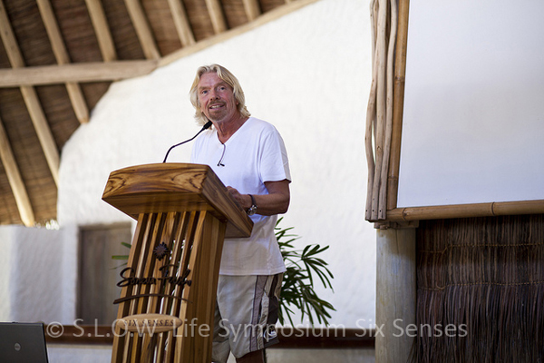 Richard Branson au séminaire sur l'environnement Slow life 2011 du Soneva Fushi Maldives Richard Branson au séminaire sur l'environnement Slow life 2011 du Soneva Fushi Maldives