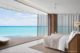 Vue depuis la chambre d'une villa sur pilotis design et architecture hôtel Ritz-Carlton Maldives