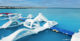 Une partie des structures flottantes de Siyam Water World Maldives