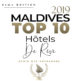 Classement Officiel des Plus beaux Hôtels des Maldives 2019