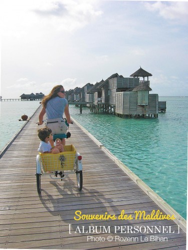 balade à
 vélo a gili lankanfushi maldives avec mon fils