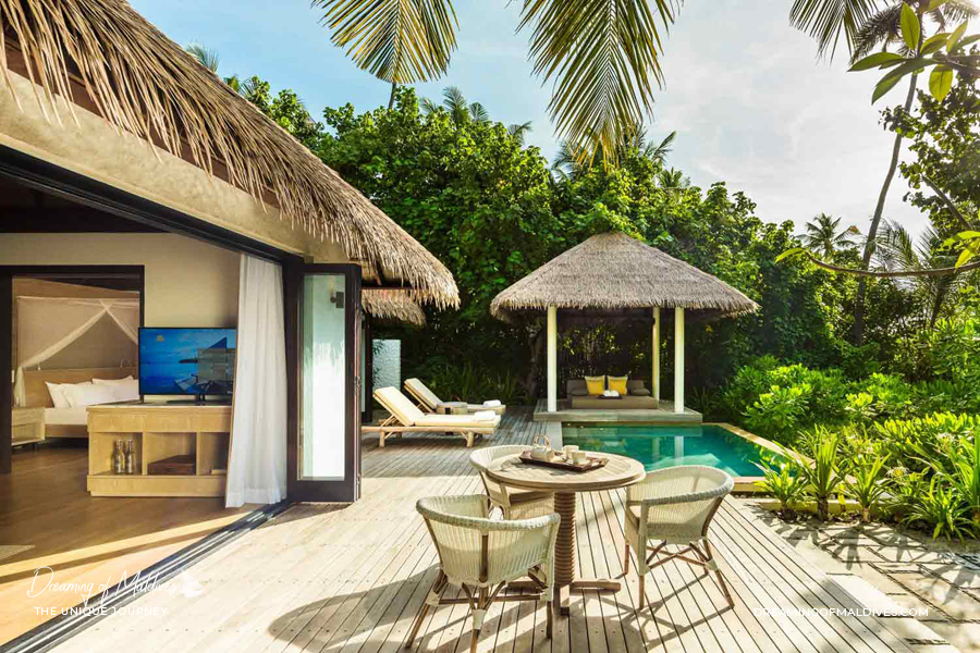 Les plus belles villas sur plage aux Maldives . La Villa Sur Plage à 2 chambre avec piscine à COMO Maalifushi Two-Bedroom Villa With Pool