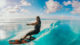Wakeboard sur le magnifique lagon bleu de Dhigurah maldives