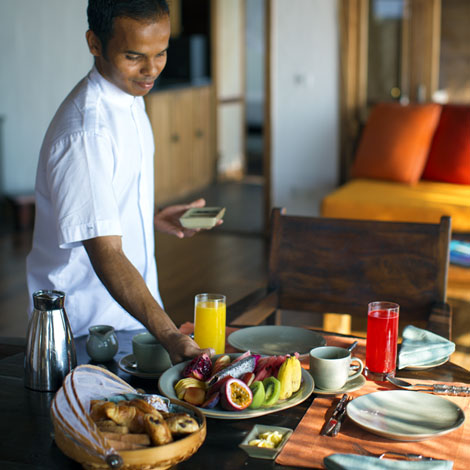 Gili Lankanfushi Maldives moments favoris Prendre son petit-déjeuner dans sa villa