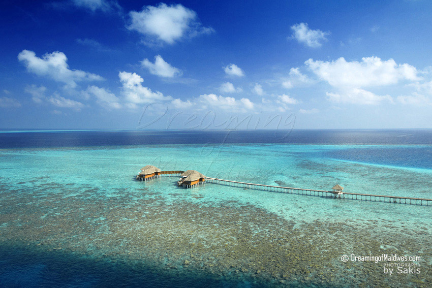 Huvafen Fushi Maldives Suite sur Océan -Ocean Pavilion Vue Aérienne