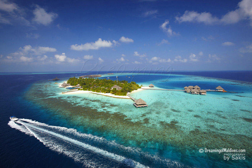 Huvafen Fushi Maldives Vue Aérienne