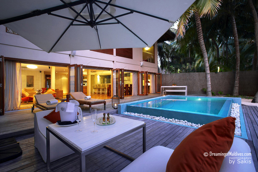 Huvafen Fushi Maldives Suite à 2 chambres sur Plage Beach Pavilion
