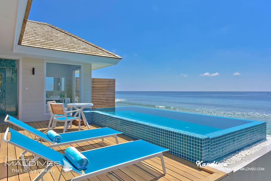 Kandima Maldives Honeymoon Aqua Pool Villa Vue depuis la Terrasse