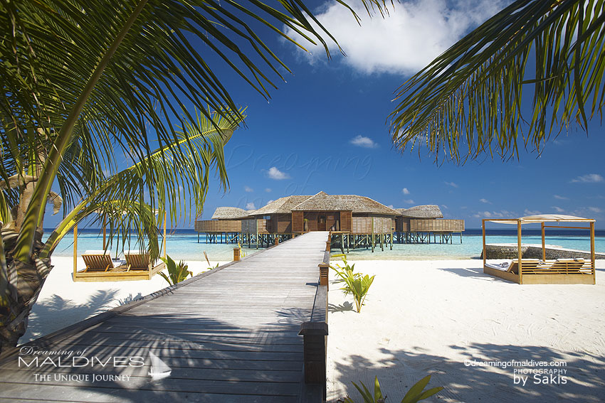 Hôtel Lily Beach Maldives Entrée et plage du Spa