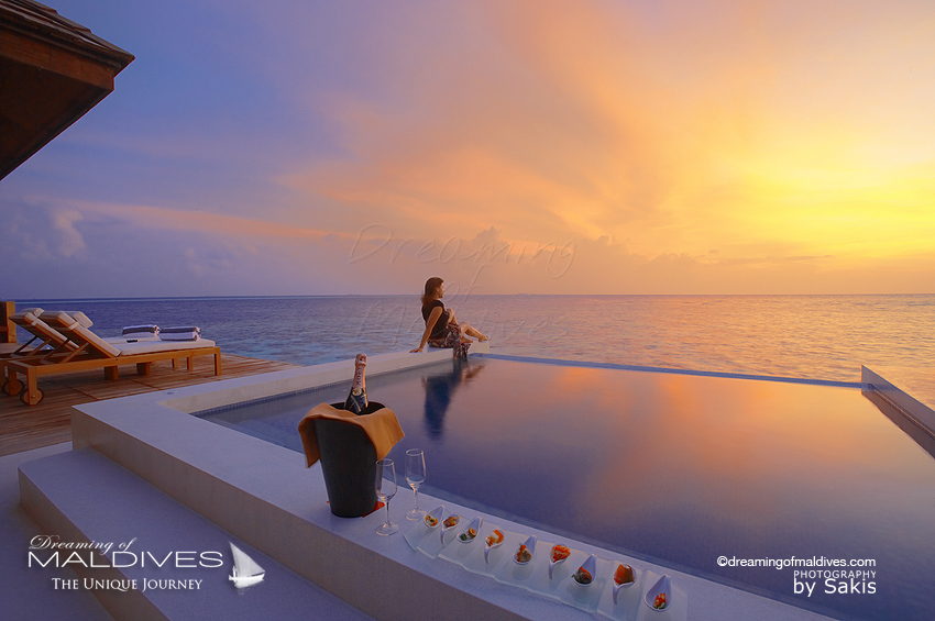 Hôtel Lily Beach Maldives Coucher de Soleil depuis Villa Sur Pilotis sunset water suite