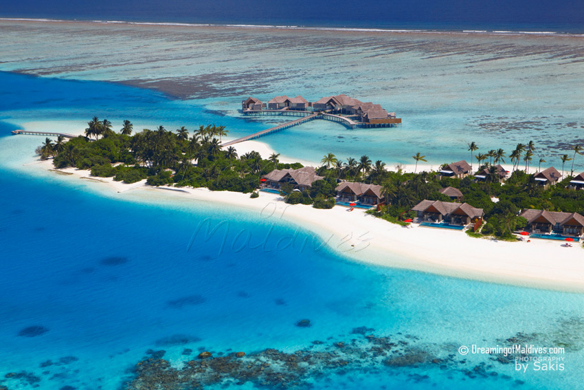 Niyama Maldives Photo aérienne des Villas Water Pavilions et Beach Pavilions