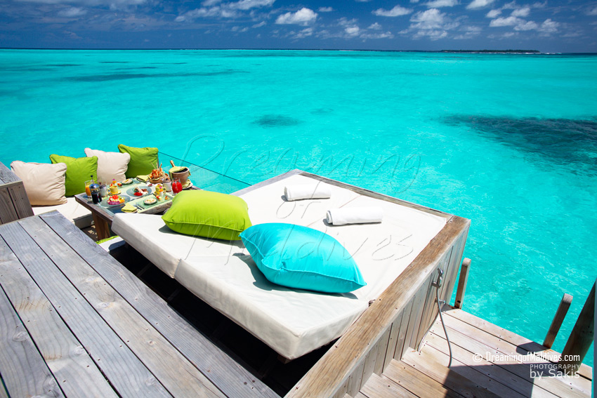 Six Senses Laamu Maldives La terrasse d'une Villa sur Pilotis