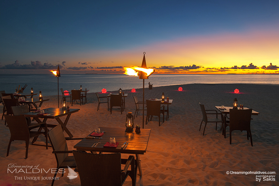 Hôtel W Maldives Restaurant sur la Plage FIRE