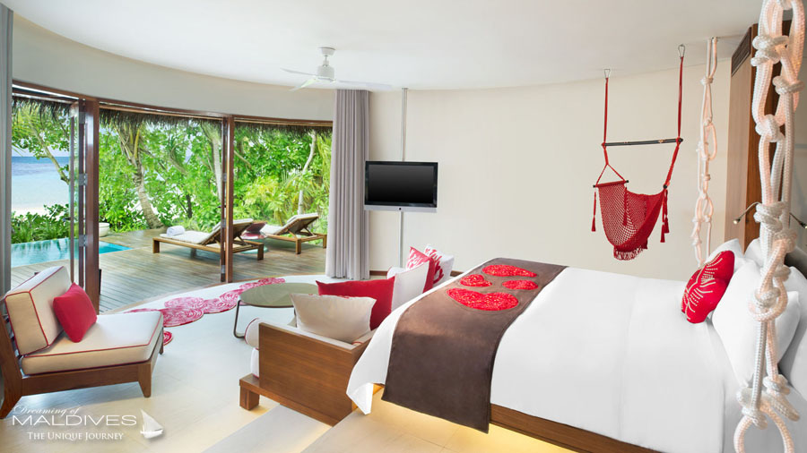 Hôtel W Maldives Chambre des Villas sur plage Wonderful Beach oasis