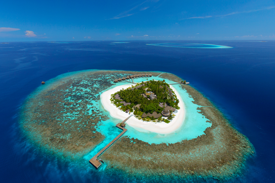 Kandolhu Maldives Vue Aérienne