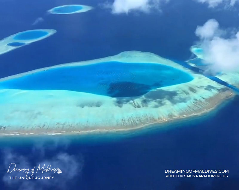 Vue aérienne des Maldives