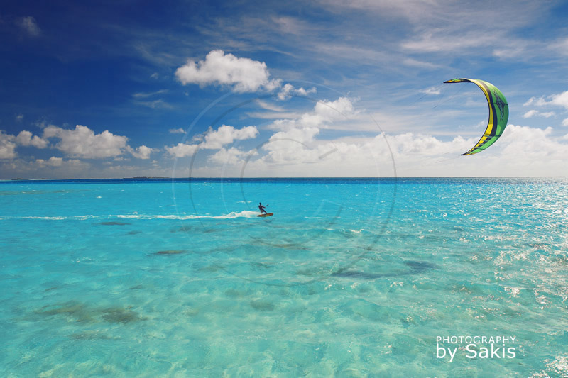Maldives kitesurf sur lagon