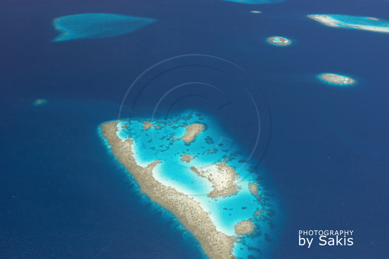 Photo aérienne - Récifs de Corail aux Maldives