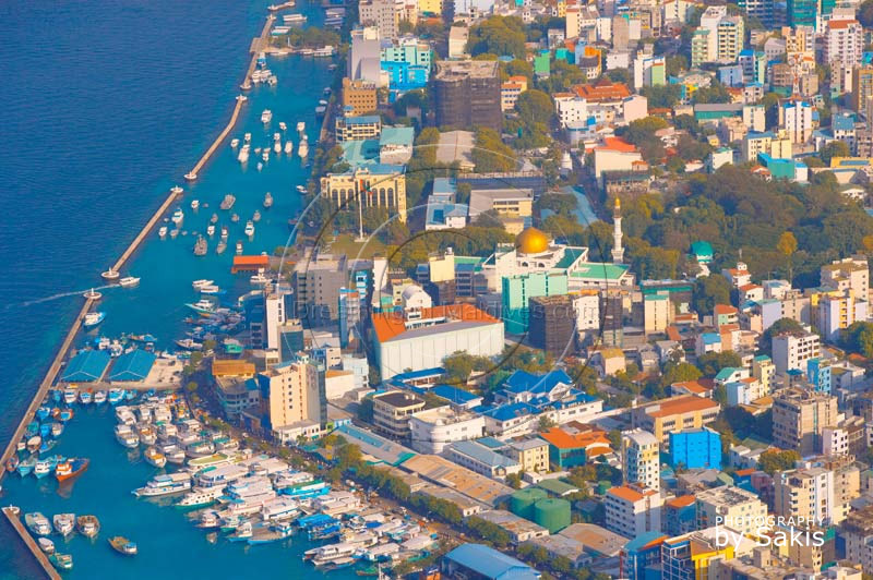 Photo aérienne des Maldives Male, la Capitale