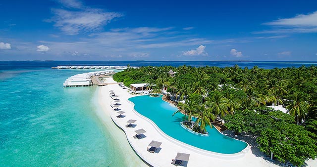 emplacement hôtel Amilla Fushi Resort Baa Atoll