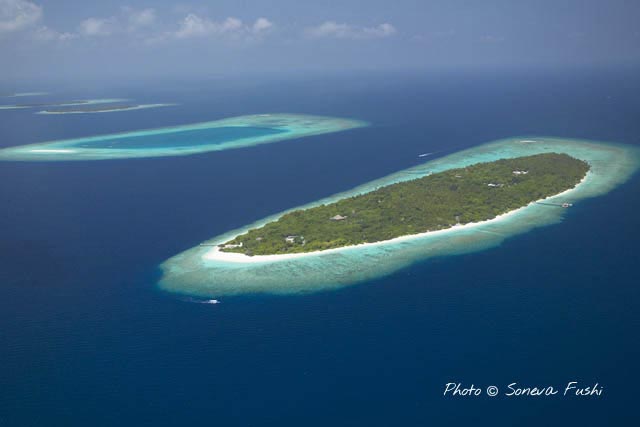 emplacement hôtel Soneva Fushi Resort Maldives Baa Atoll