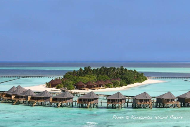 emplacement hôtel Komandoo Island Resort Maldives Lhaviyani Atoll