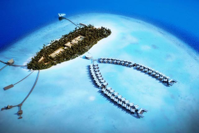 emplacement hôtel Movenpick Resort Kuredhivaru Maldives Noonu Atoll