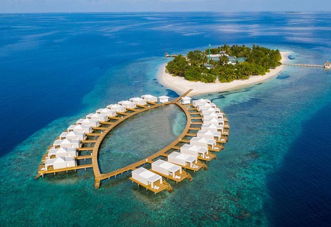 emplacement hôtel Bathala Island Resort Ari Atoll