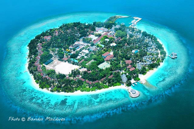 emplacement hôtel Bandos Maldives Resort Atoll Nord de Male