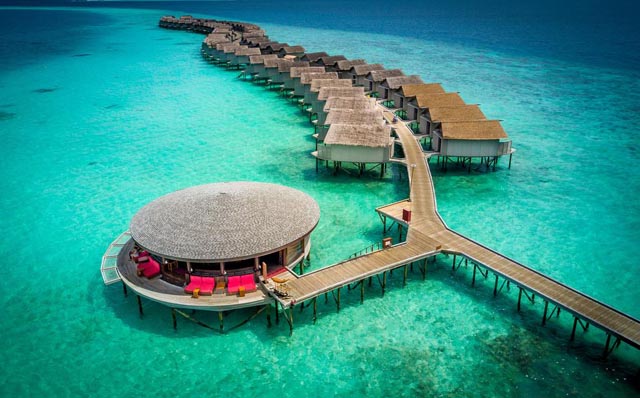 emplacement hôtel Centara Ras Maldives Atoll Nord de Male