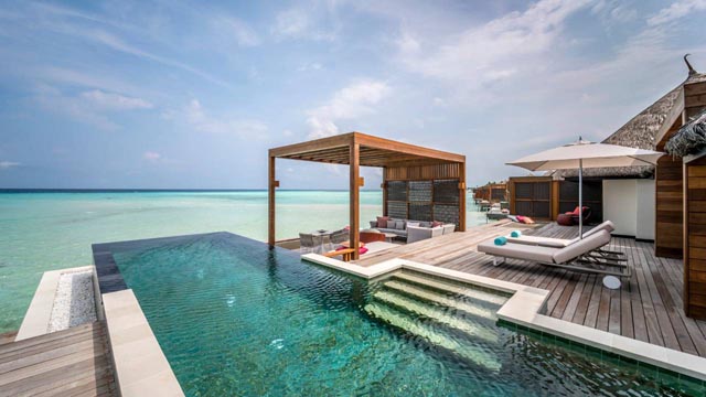 emplacement hôtel Four Seasons Kuda Huraa Resort Atoll Nord de Male
