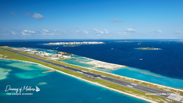 emplacement Aéroport International Male Maldives Velana Atoll Nord de Male