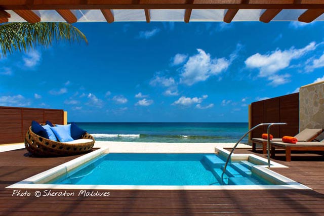 emplacement hôtel Sheraton Maldives Resort Atoll Nord de Male