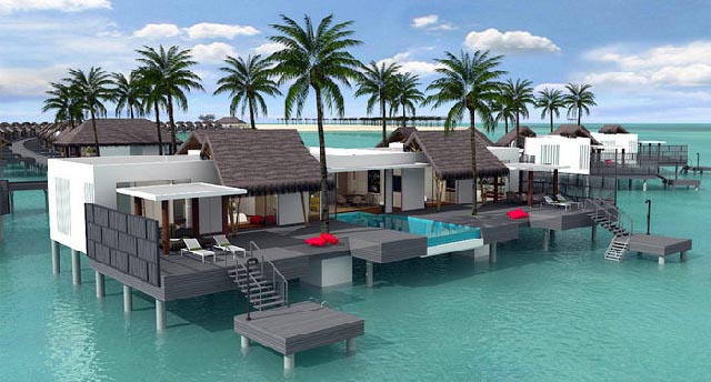 emplacement hôtel Emerald Maldives Raa Atoll