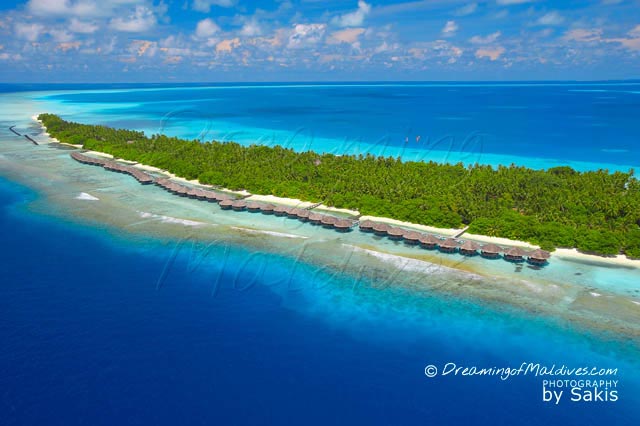 emplacement hôtel Kuramathi Island Resort Rasdhoo Atoll