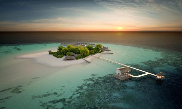 emplacement hôtel Drift Thelu Veliga Maldives Ari Atoll