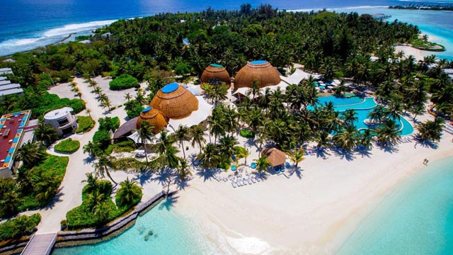 emplacement hôtel Holiday Inn Kandooma Atoll sud de Malé