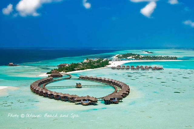emplacement hôtel Olhuveli Beach & Spa Atoll sud de Malé