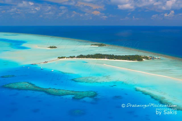 emplacement hôtel Rihiveli Maldives Atoll sud de Malé