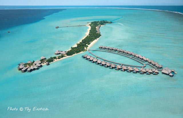 emplacement hôtel Taj Exotica Maldives Atoll sud de Malé