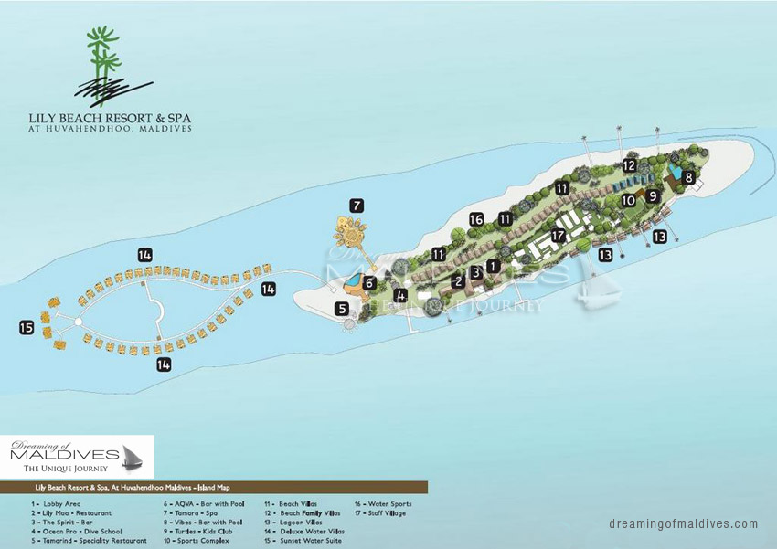 Plan de l'Hôtel Lily Beach Maldives