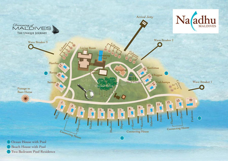 Naladhu Maldives Plan de l'Hôtel