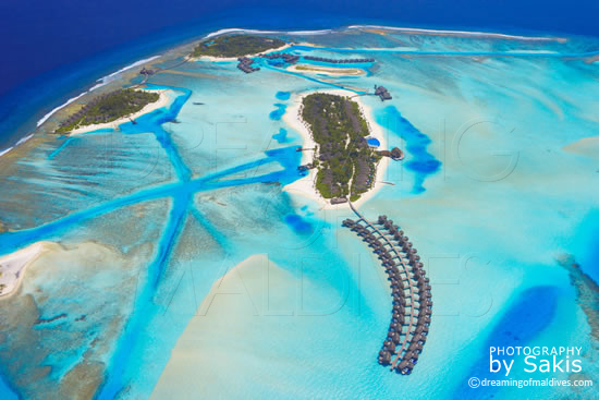 Anantara Dhigu Maldives aerial view
