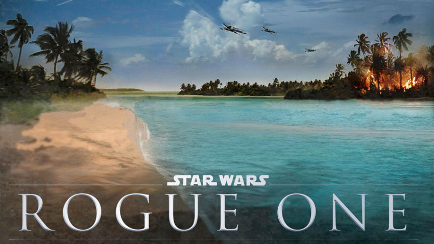 ROGUE ONE. Poster illustrant l'attaque de la rebellion sur la Planète Scarif. Maldives