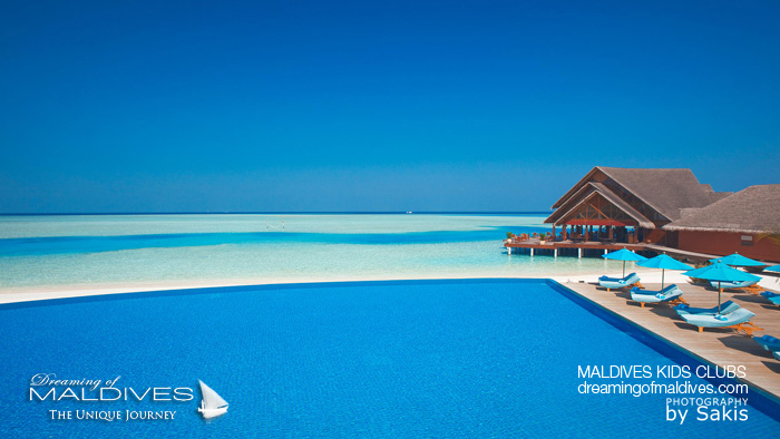 Piscine anantara dhigu maldives hotel famille