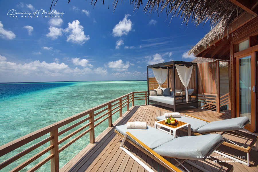 avis hôtel Baros Maldives villa sur pilotis water villa