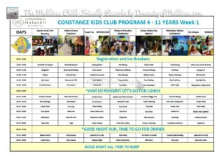 Le Programme et les activités du club-enfant à Constance Halaveli